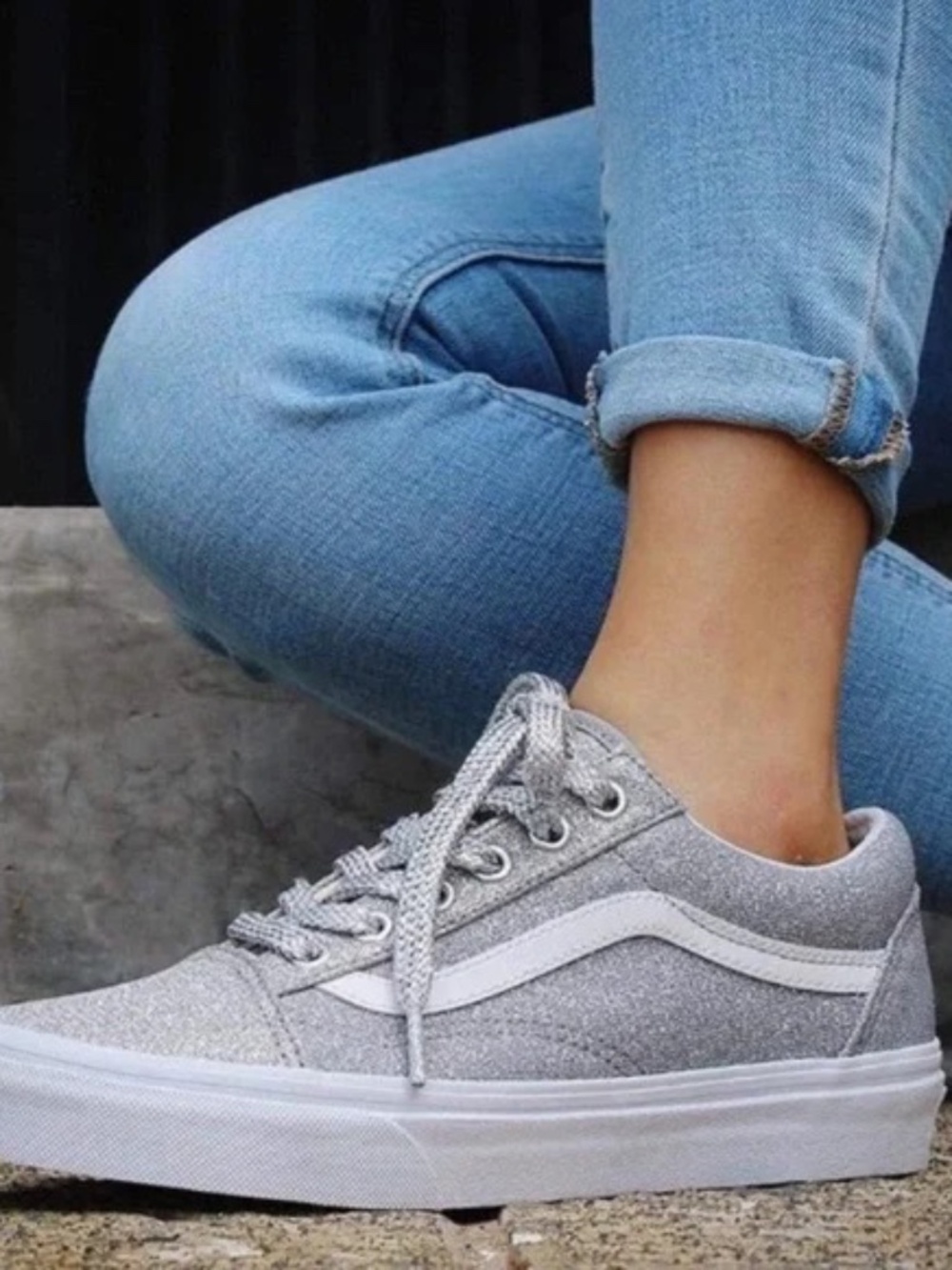 Vans Old Skool Women's Shimmer Glitter Sneakers | Size 6 US / 4.5 Men's
